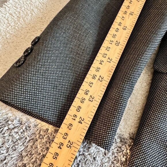 Vintage Givenchy Monsieur Blazer Mens Wool Houndstooth Gray Jacket Union Made - Picture 14 of 15